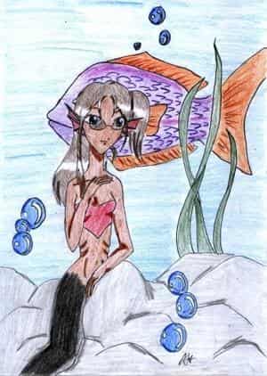 Sayo-Chan ma als Nixe (endlich mit Brille) XD