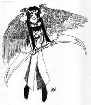 Engel mit Waffe...............vielleicht`?