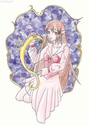 Harfe spielende Elfe