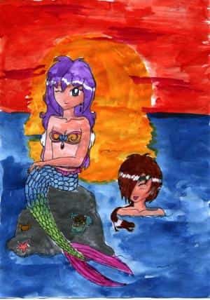 Meeresjungfer Sayoko (mit Ti-Chan)!^^