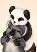 Panda + Koala = *heart*