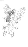 angel knight (lineart)