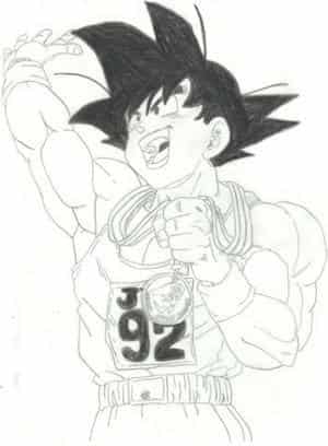 Goku mit Medaillie