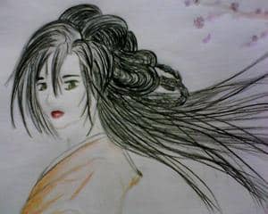 Eine shamisen Spielerin auf dem weg in eine Ochaya