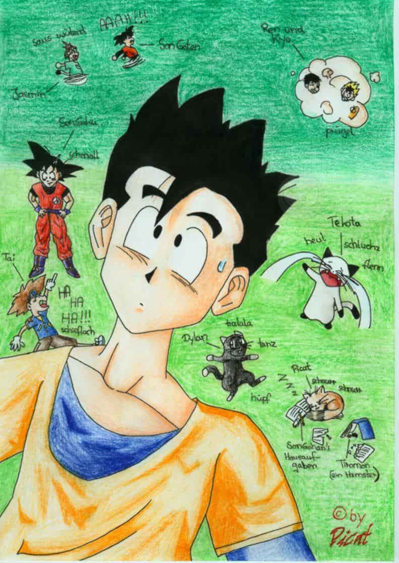 SonGohan als Babysitter (coloriert)