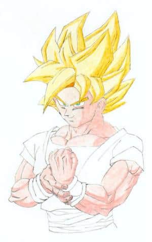 Son Goku SSJ1 aquarell