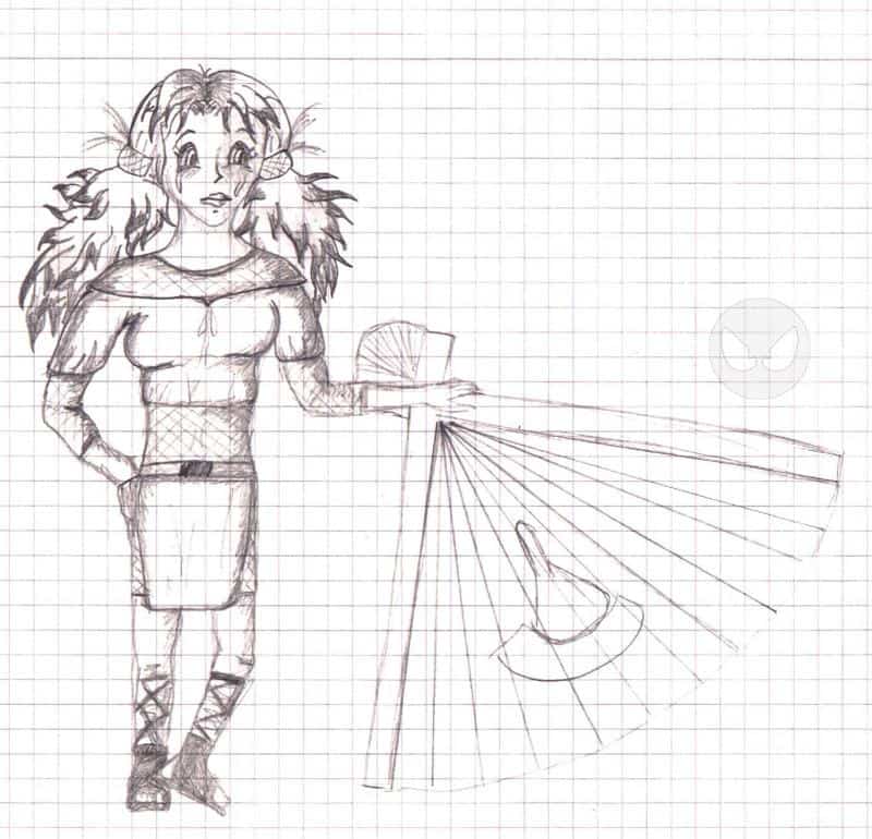 Mädchen mit Fächer