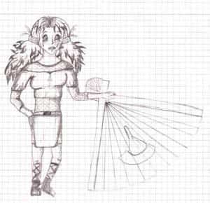 Mädchen mit Fächer