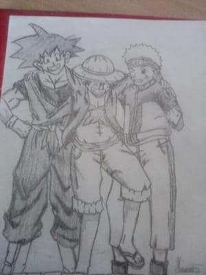 Ruffy Goku und Naruto