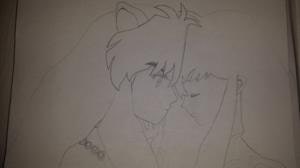 Inuyasha und Kagome ganz innig