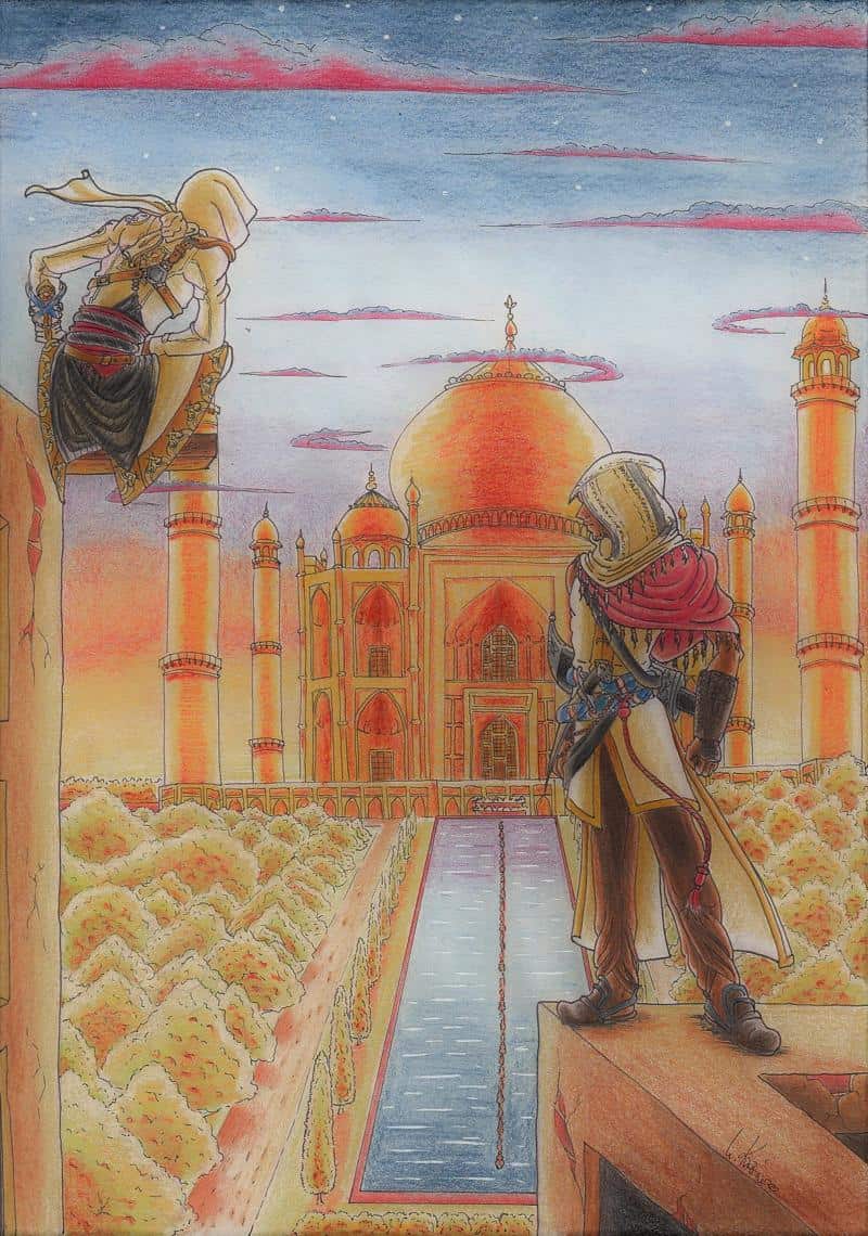 Abenddämmerung in Indien