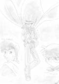Kaito Kid with Heiji & Conan