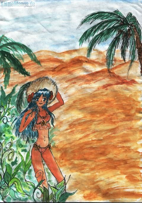 mädchen an der oase