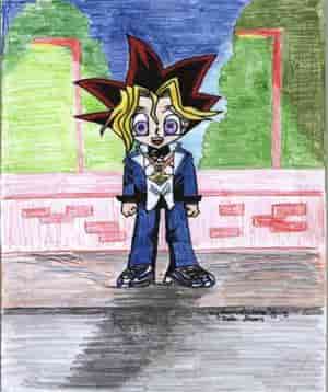 Yugi beim Abendspaziergang