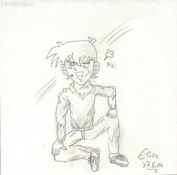 Shinichi aus der Puste