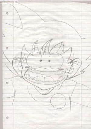 erschrockener Son Goku