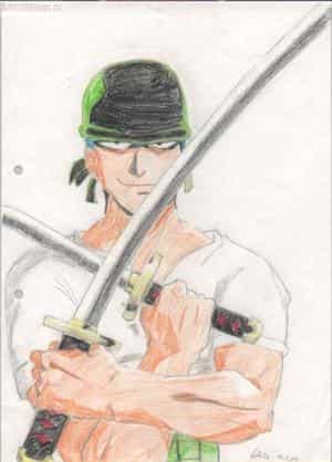 Zorro mit gekreuzten Schwertern