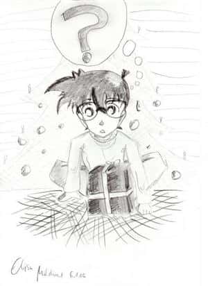 conan unterm weihnachtsbaum