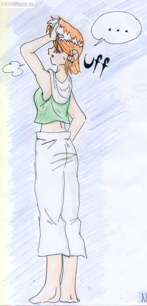 Nami die sich an den kopf greift COLO