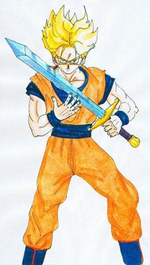 Trunks mit Goku Anzug