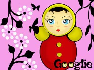 googlie mit hintergrund