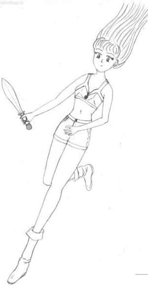 Wieder 'n Mädel mit 'nem Schwert