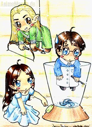 HdR-Elben gegen Harry Potter! Oder: "Was ist braunhaarig, blauäugig und wird auf Knopfdruck rot? -Ein Harry Potter im Mixer!" XD