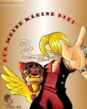 Sanji mit Rennente^^