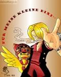 Sanji mit Rennente^^
