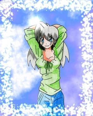 Minako steht da ^____^