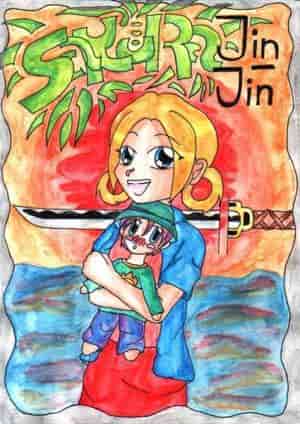 Das Cover von Sakura Jin-Jin oder Mika mit ihrer süßen kleinen Jun-Puppy