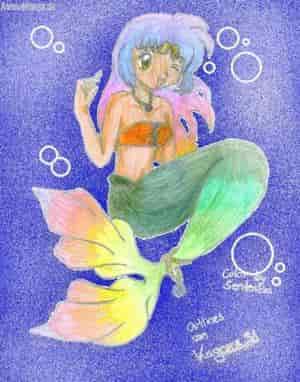 Colorierte Nixe für WB