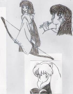 Kikyo Kagome und Inuyasha