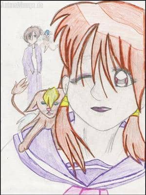 so'n girl und boy mit zwei tierchen