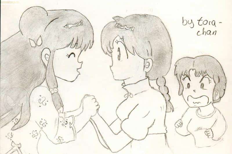 Ranma-chan , Shampoo und Akane