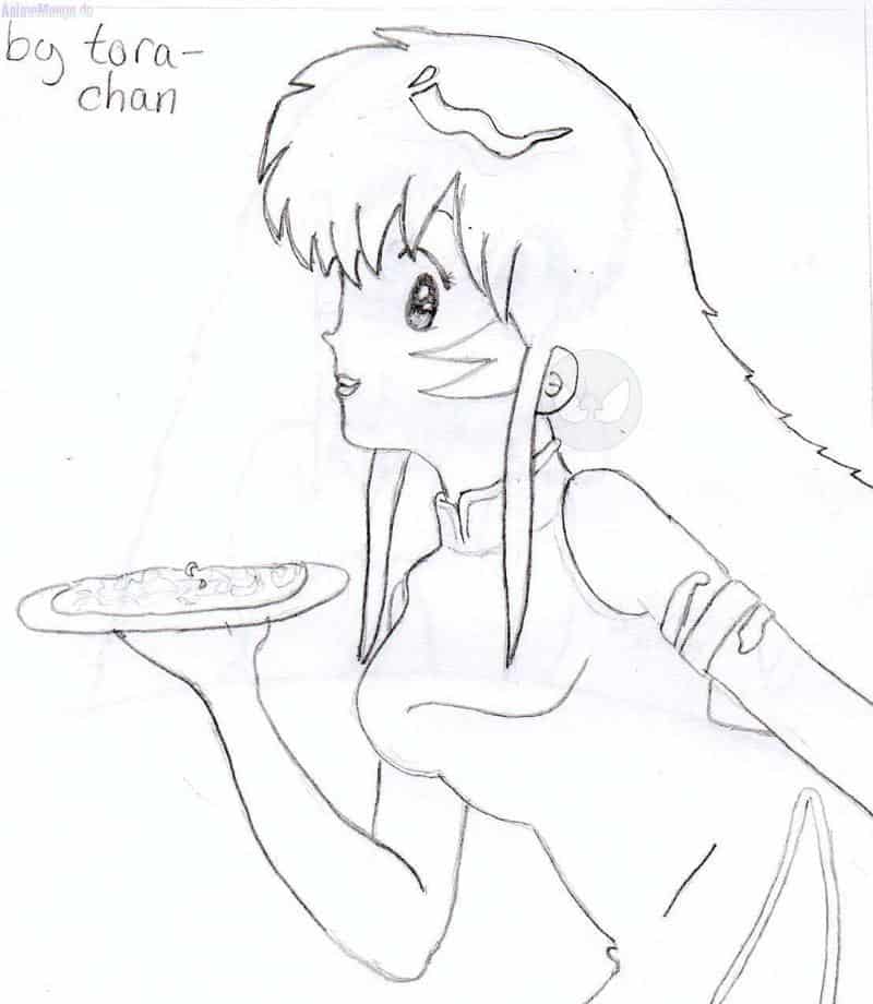 tora-chan mit ner pizza (oder so was ähnlichem!!) (vielleicht is es auch Okonomiyaki)