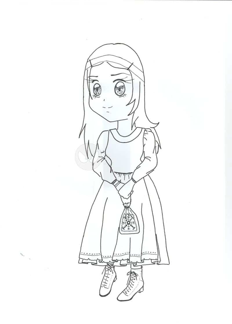 moi in tracht - outlines