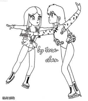 2 Eisläuferinnen: Tsubina und torachan