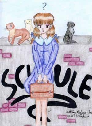 SCHULE???!!!! (outlines:Yujoko-chan, colo: me)