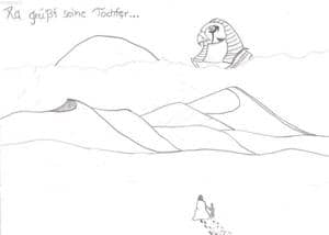 Ra grüßt seine Tochter ...