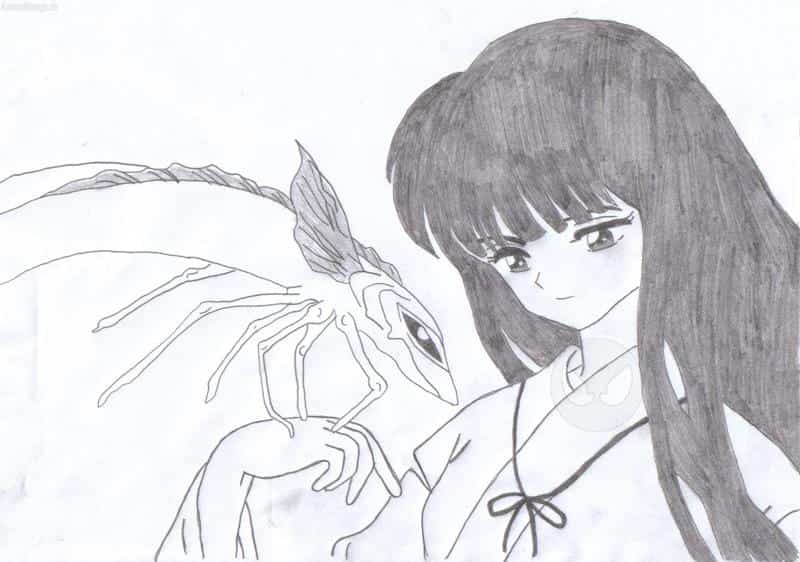 Kikyo mit einem ihrer Seelenfänger ^^