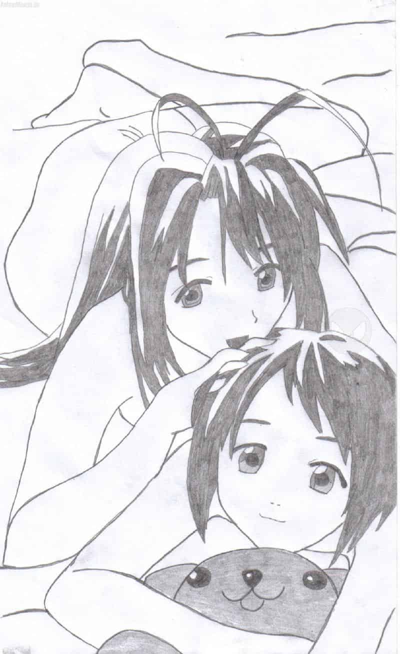 Naru mit Shinobu im Bett ^^