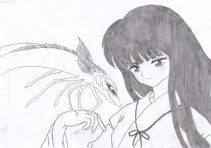 Kikyo mit einem ihrer Seelenfänger ^^