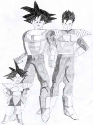Goku, Gohan und Goten