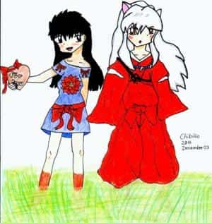 Kagome und Inu Yasha (als Chibis, oder was?)