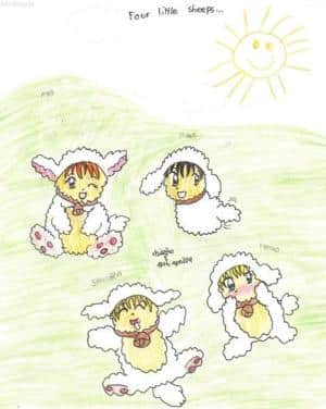 Vier kleene Schäfche