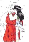 Inu Yasha and Kagome kissing...