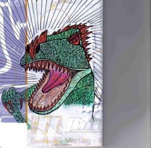 Dino auf meinem Hausaufgabenheft