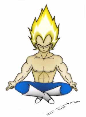 Vegeta Meditateing (color)