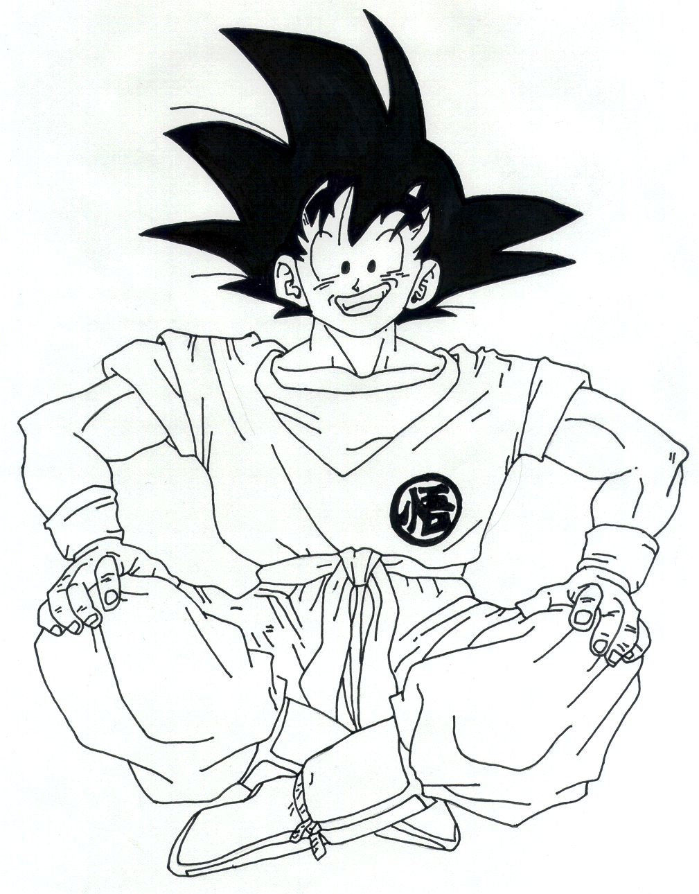 Goku Schneidersitz